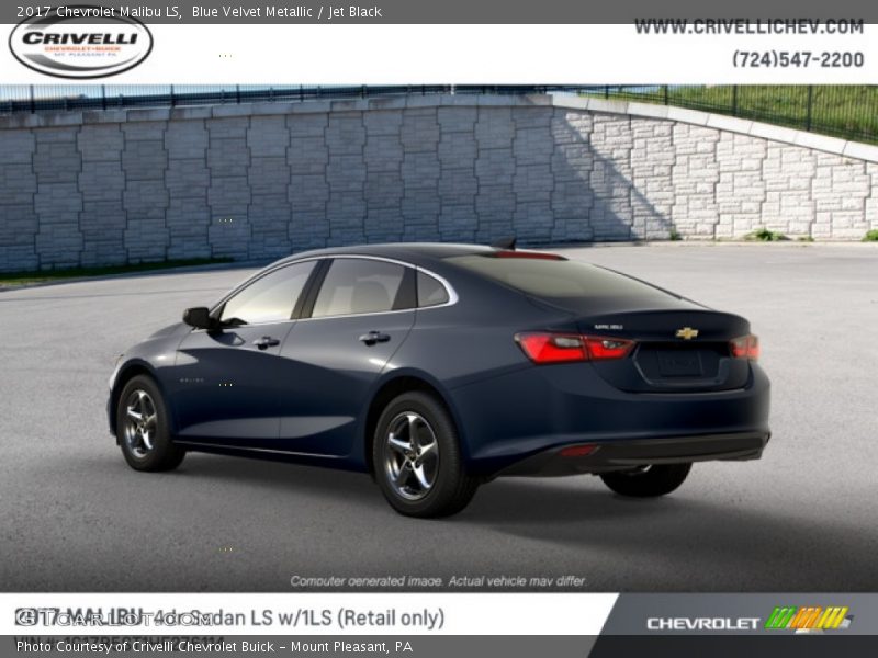 Blue Velvet Metallic / Jet Black 2017 Chevrolet Malibu LS