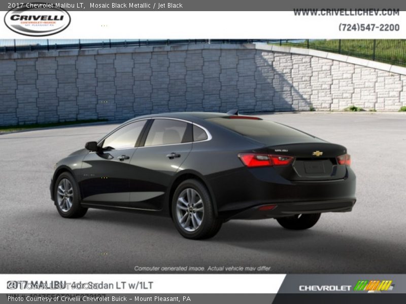 Mosaic Black Metallic / Jet Black 2017 Chevrolet Malibu LT