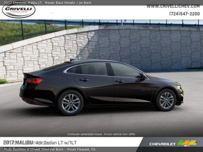 Mosaic Black Metallic / Jet Black 2017 Chevrolet Malibu LT