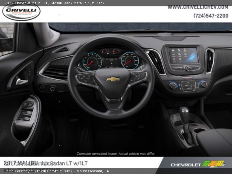 Mosaic Black Metallic / Jet Black 2017 Chevrolet Malibu LT
