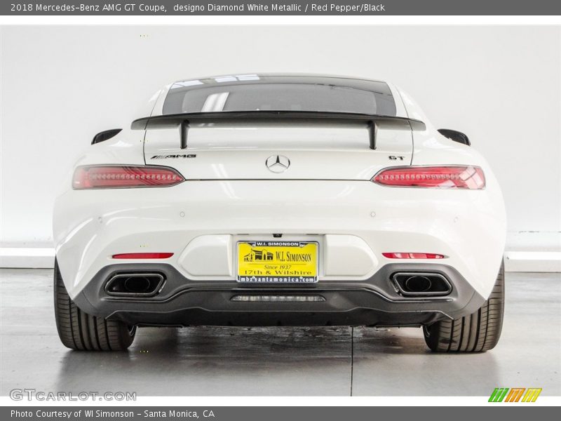 designo Diamond White Metallic / Red Pepper/Black 2018 Mercedes-Benz AMG GT Coupe