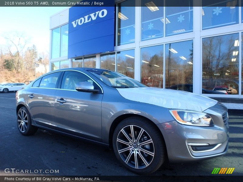Osmium Grey Metallic / Beige 2018 Volvo S60 T5 AWD