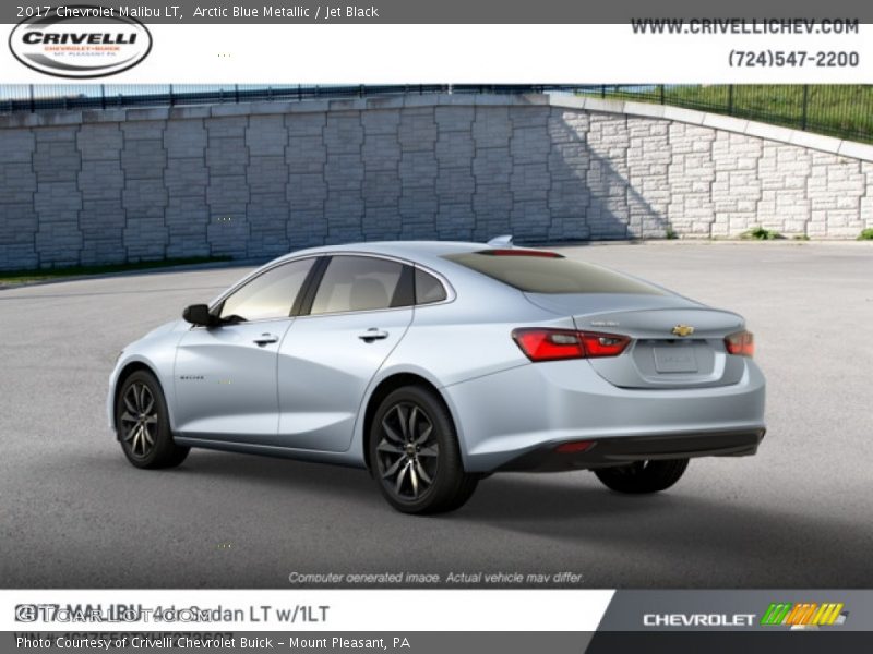 Arctic Blue Metallic / Jet Black 2017 Chevrolet Malibu LT