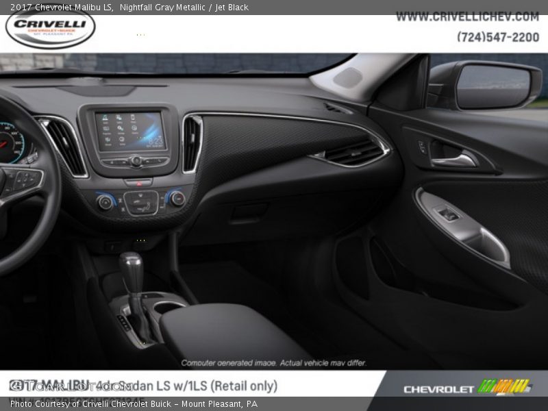 Nightfall Gray Metallic / Jet Black 2017 Chevrolet Malibu LS