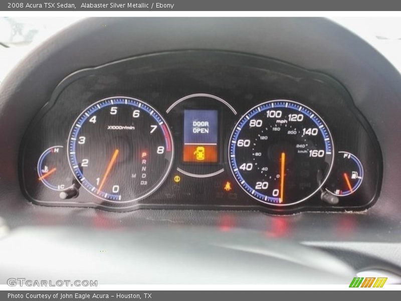 Alabaster Silver Metallic / Ebony 2008 Acura TSX Sedan