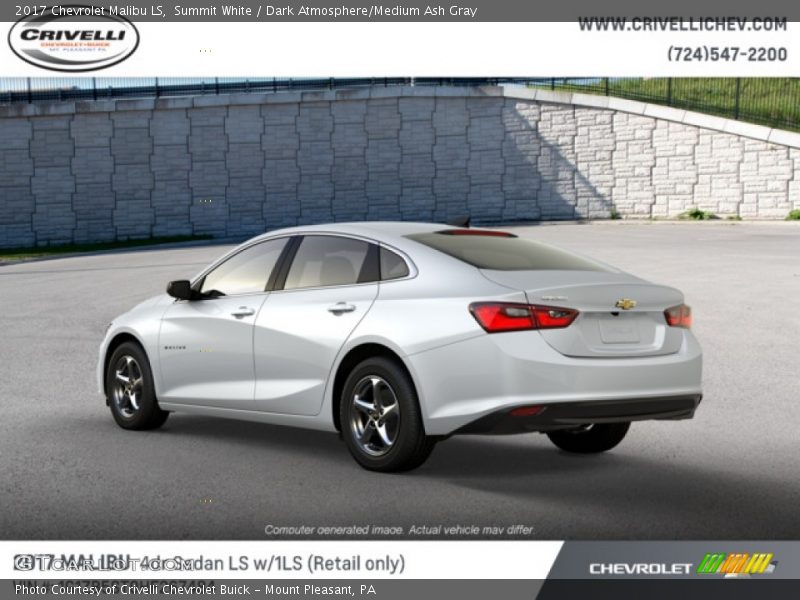 Summit White / Dark Atmosphere/Medium Ash Gray 2017 Chevrolet Malibu LS