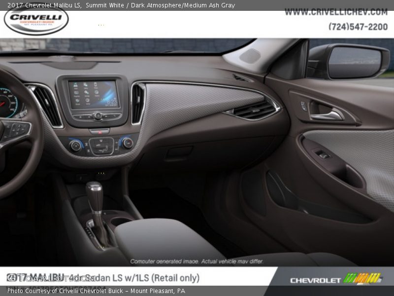 Summit White / Dark Atmosphere/Medium Ash Gray 2017 Chevrolet Malibu LS