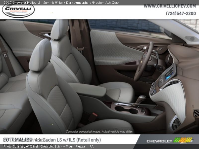 Summit White / Dark Atmosphere/Medium Ash Gray 2017 Chevrolet Malibu LS