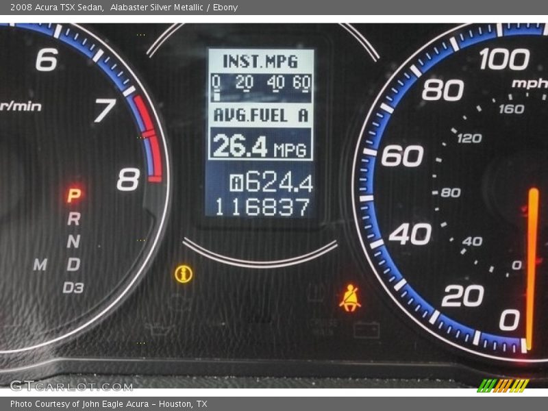 Alabaster Silver Metallic / Ebony 2008 Acura TSX Sedan