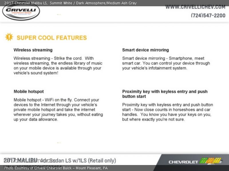 Summit White / Dark Atmosphere/Medium Ash Gray 2017 Chevrolet Malibu LS