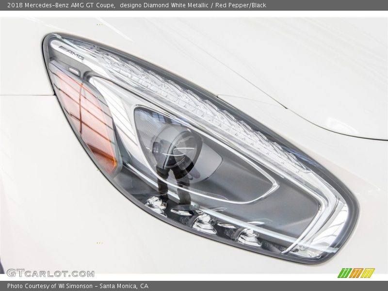designo Diamond White Metallic / Red Pepper/Black 2018 Mercedes-Benz AMG GT Coupe