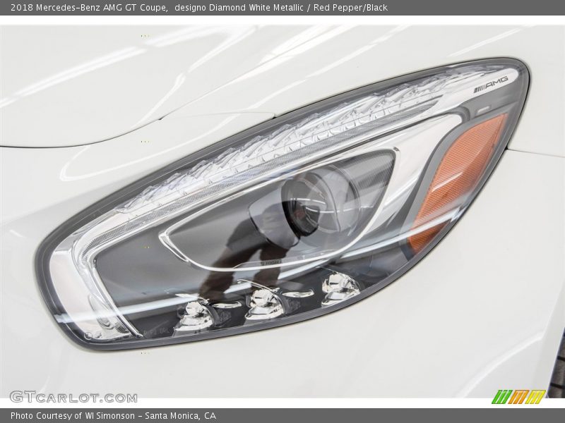 designo Diamond White Metallic / Red Pepper/Black 2018 Mercedes-Benz AMG GT Coupe