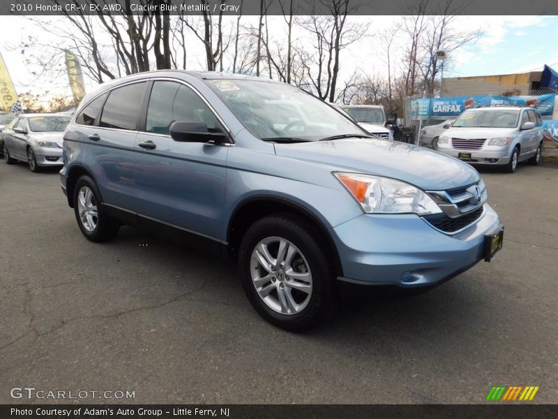 Glacier Blue Metallic / Gray 2010 Honda CR-V EX AWD