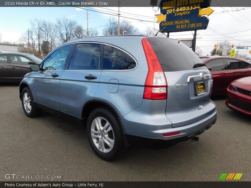 Glacier Blue Metallic / Gray 2010 Honda CR-V EX AWD