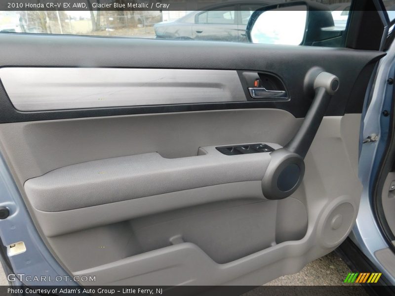 Glacier Blue Metallic / Gray 2010 Honda CR-V EX AWD