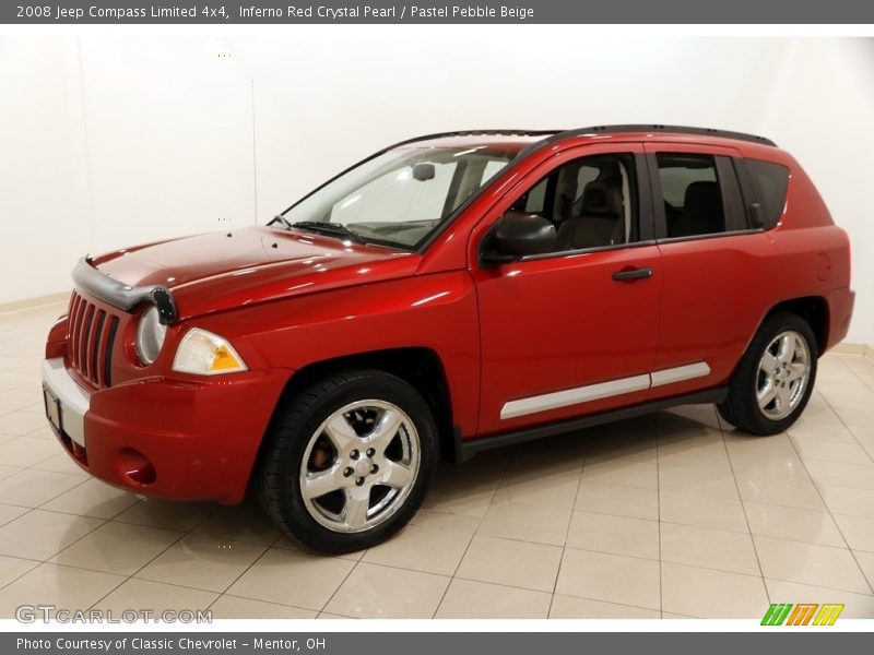 Inferno Red Crystal Pearl / Pastel Pebble Beige 2008 Jeep Compass Limited 4x4