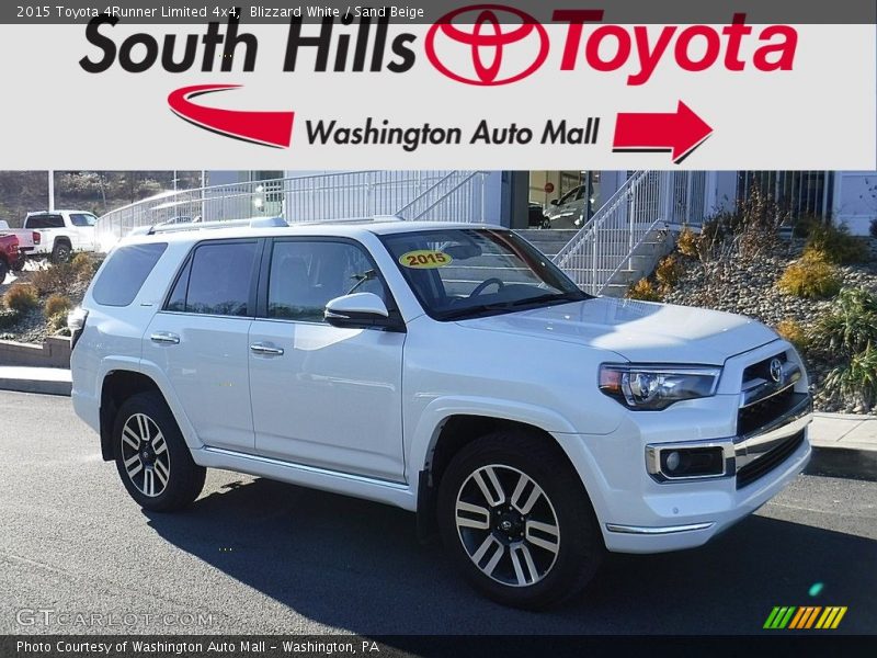 Blizzard White / Sand Beige 2015 Toyota 4Runner Limited 4x4