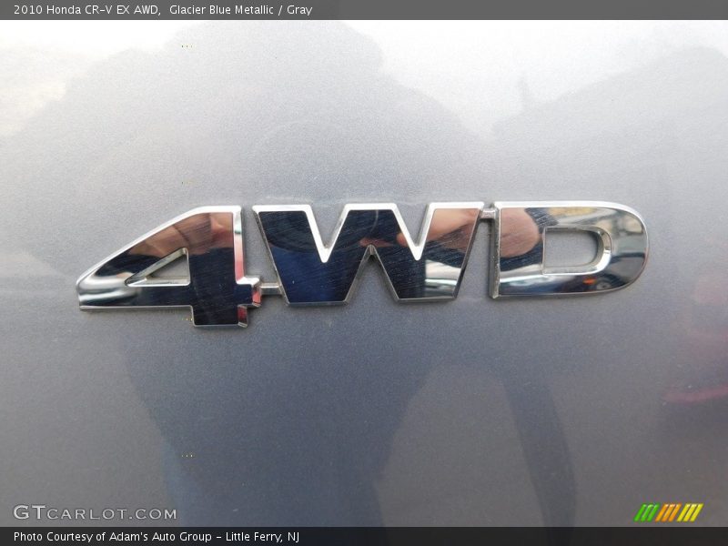 Glacier Blue Metallic / Gray 2010 Honda CR-V EX AWD