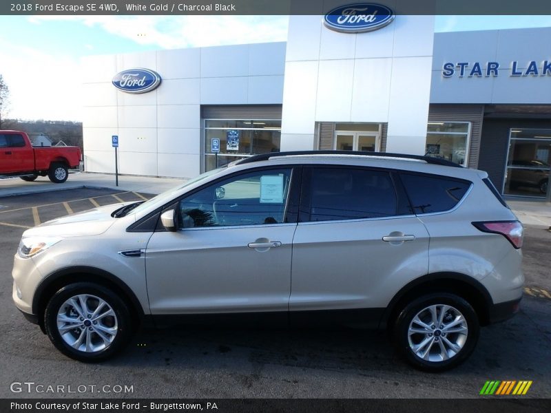 White Gold / Charcoal Black 2018 Ford Escape SE 4WD