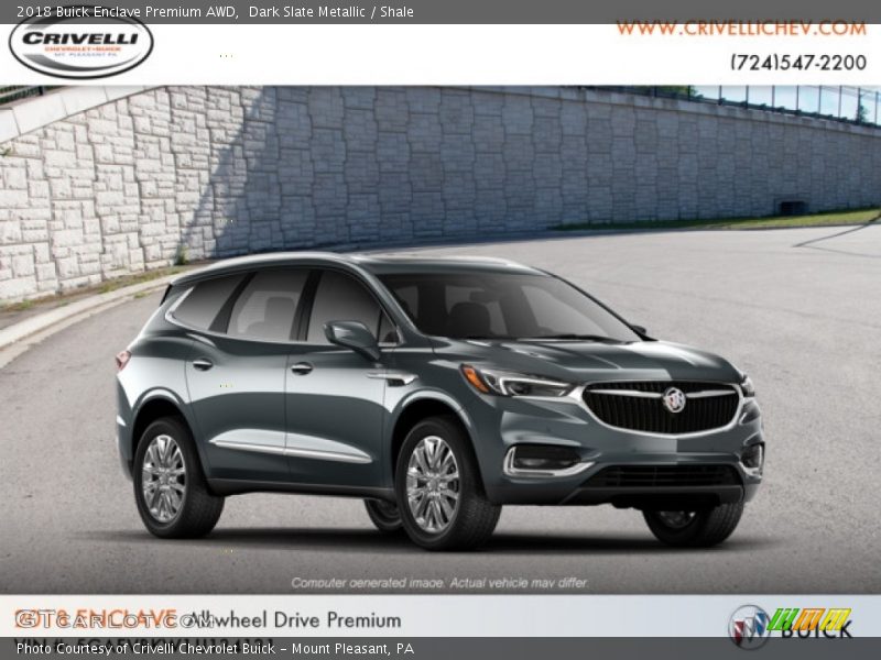 Dark Slate Metallic / Shale 2018 Buick Enclave Premium AWD