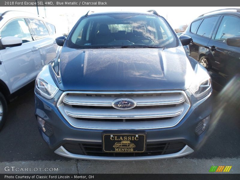 Blue Metallic / Charcoal Black 2018 Ford Escape SEL 4WD