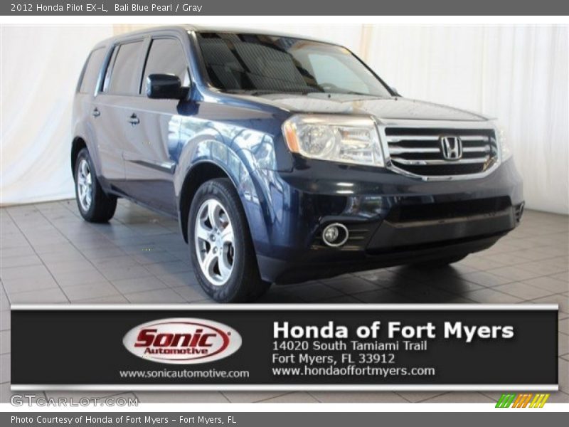 Bali Blue Pearl / Gray 2012 Honda Pilot EX-L