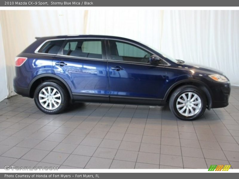 Stormy Blue Mica / Black 2010 Mazda CX-9 Sport