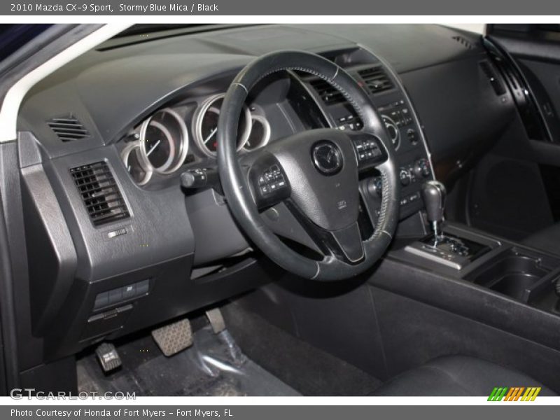 Stormy Blue Mica / Black 2010 Mazda CX-9 Sport