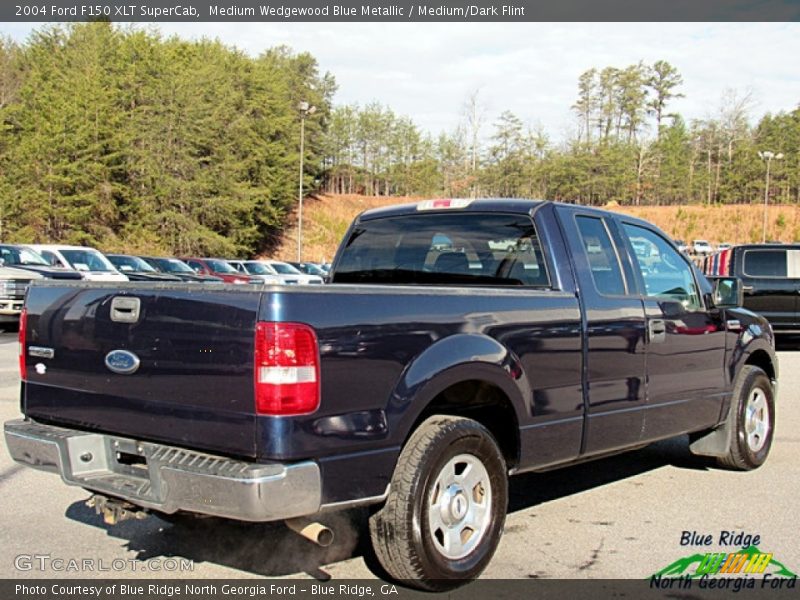 Medium Wedgewood Blue Metallic / Medium/Dark Flint 2004 Ford F150 XLT SuperCab