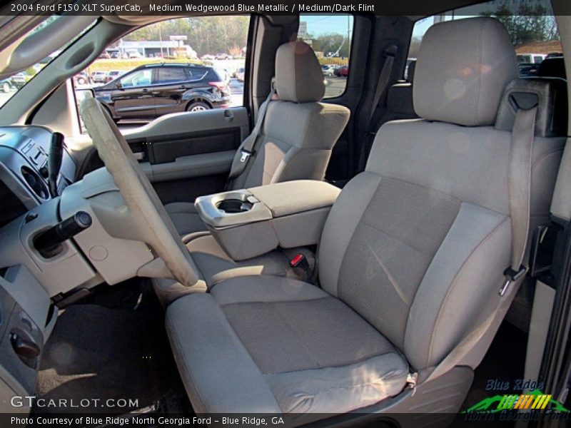Medium Wedgewood Blue Metallic / Medium/Dark Flint 2004 Ford F150 XLT SuperCab