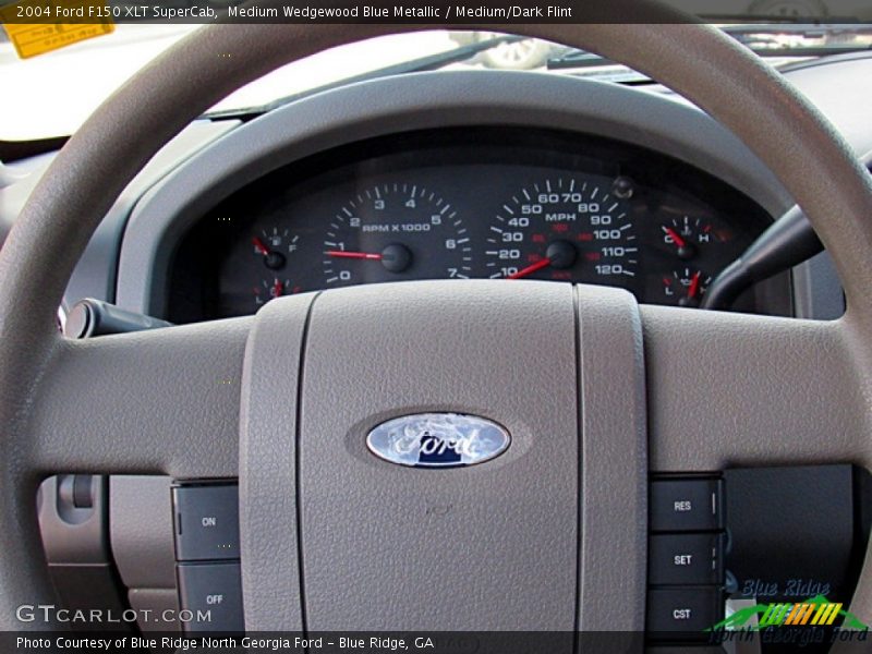 Medium Wedgewood Blue Metallic / Medium/Dark Flint 2004 Ford F150 XLT SuperCab