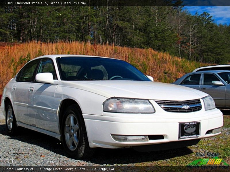 White / Medium Gray 2005 Chevrolet Impala LS