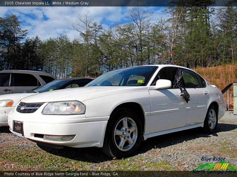 White / Medium Gray 2005 Chevrolet Impala LS