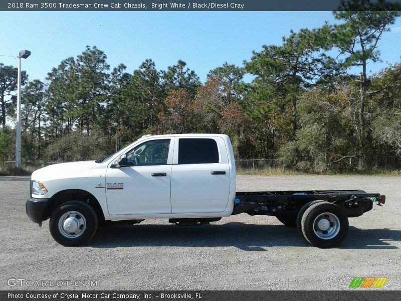 Bright White / Black/Diesel Gray 2018 Ram 3500 Tradesman Crew Cab Chassis