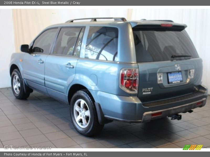 Steel Blue Metallic / Gray 2008 Honda Pilot EX-L