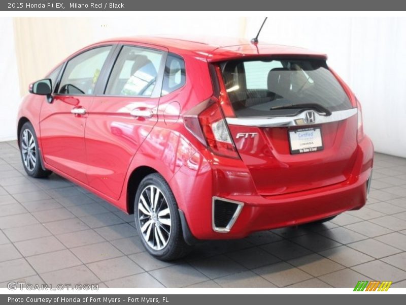 Milano Red / Black 2015 Honda Fit EX