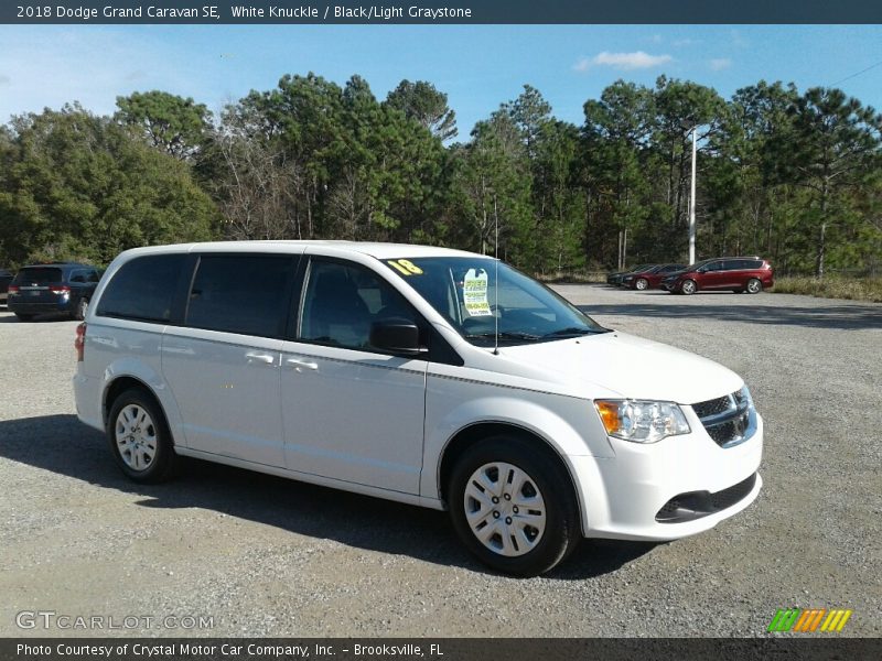 White Knuckle / Black/Light Graystone 2018 Dodge Grand Caravan SE