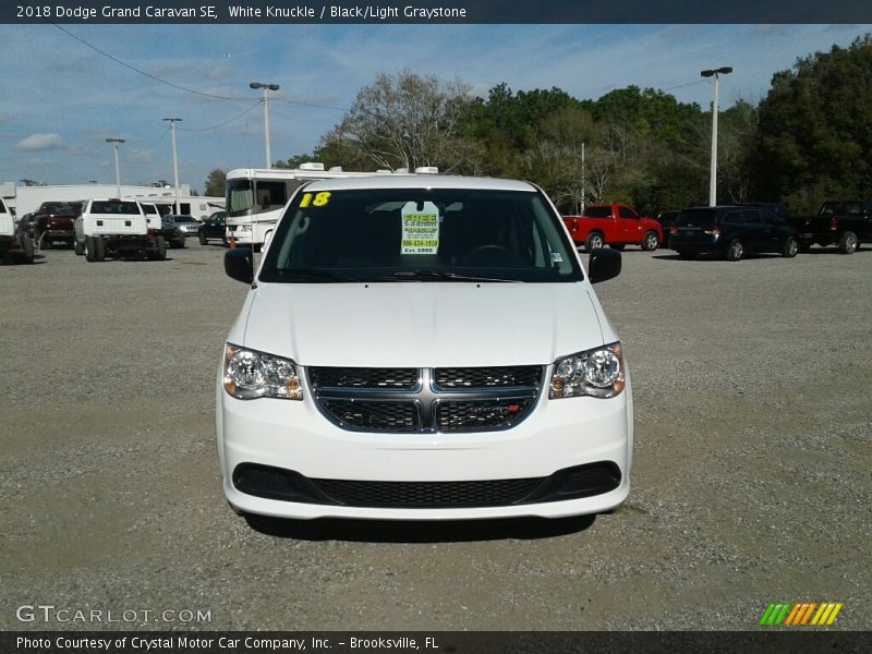 White Knuckle / Black/Light Graystone 2018 Dodge Grand Caravan SE