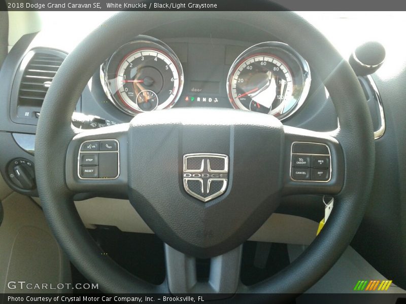 White Knuckle / Black/Light Graystone 2018 Dodge Grand Caravan SE