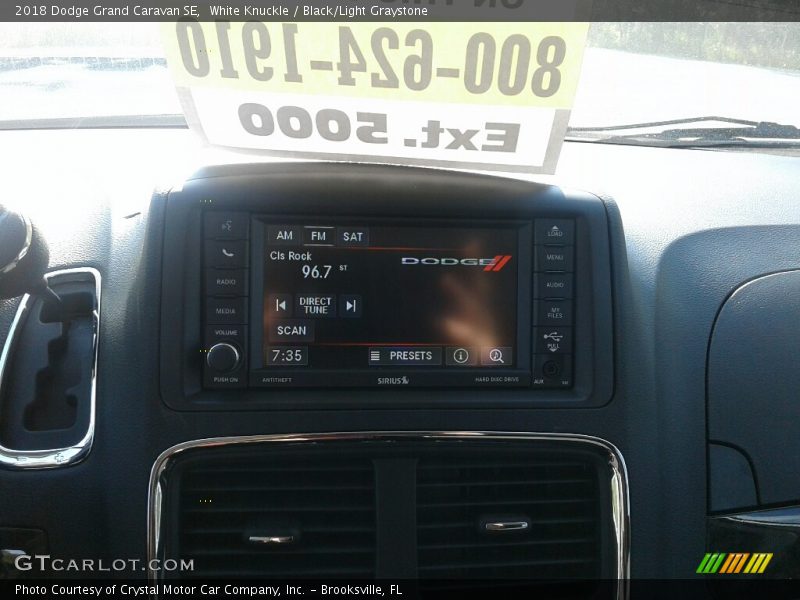 White Knuckle / Black/Light Graystone 2018 Dodge Grand Caravan SE