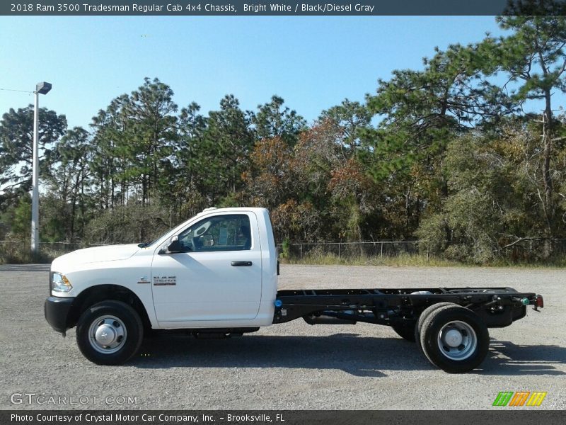 Bright White / Black/Diesel Gray 2018 Ram 3500 Tradesman Regular Cab 4x4 Chassis