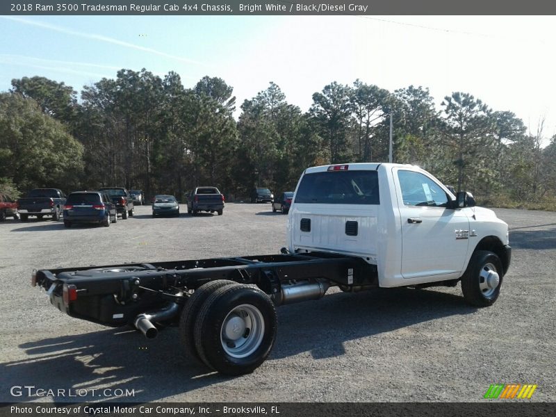 Bright White / Black/Diesel Gray 2018 Ram 3500 Tradesman Regular Cab 4x4 Chassis