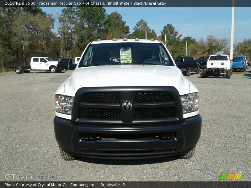 Bright White / Black/Diesel Gray 2018 Ram 3500 Tradesman Regular Cab 4x4 Chassis