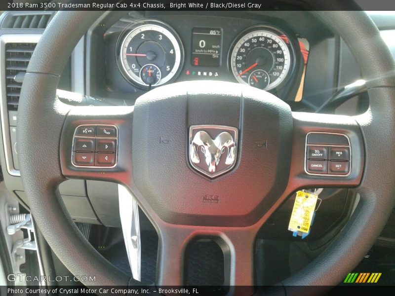 Bright White / Black/Diesel Gray 2018 Ram 3500 Tradesman Regular Cab 4x4 Chassis