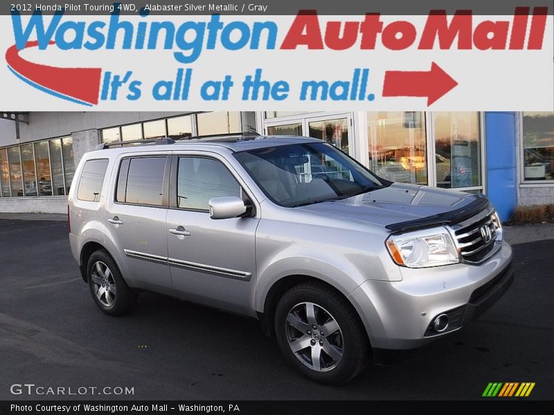 Alabaster Silver Metallic / Gray 2012 Honda Pilot Touring 4WD