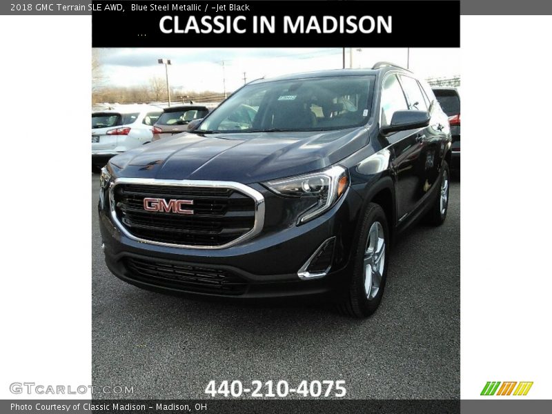 Blue Steel Metallic / ­Jet Black 2018 GMC Terrain SLE AWD