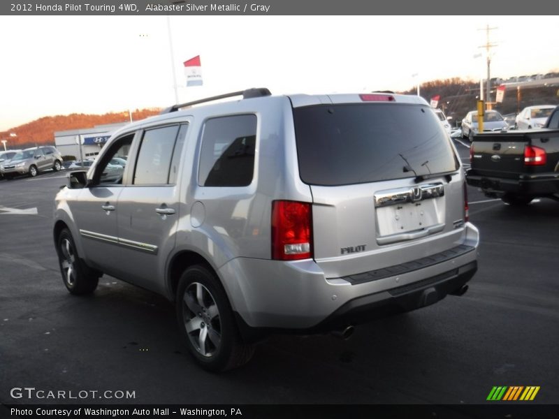 Alabaster Silver Metallic / Gray 2012 Honda Pilot Touring 4WD