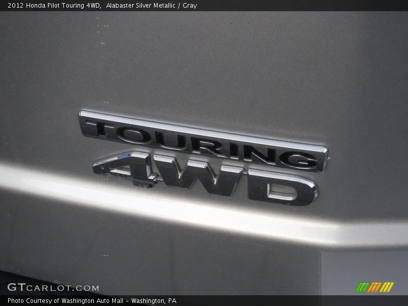 Alabaster Silver Metallic / Gray 2012 Honda Pilot Touring 4WD