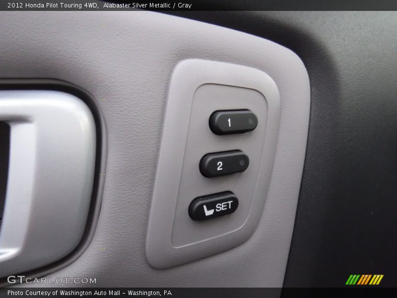 Alabaster Silver Metallic / Gray 2012 Honda Pilot Touring 4WD