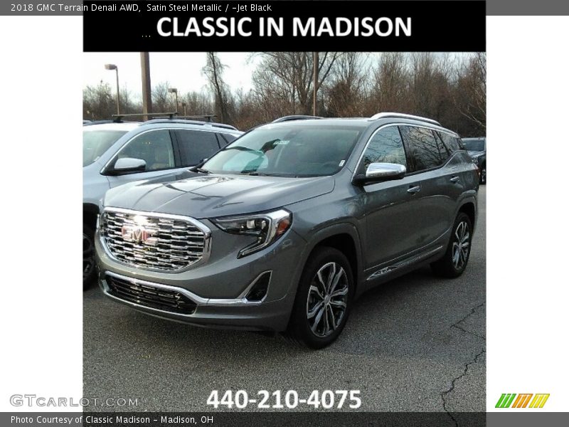 Satin Steel Metallic / ­Jet Black 2018 GMC Terrain Denali AWD